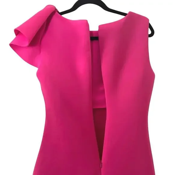 Eliza J Pink Ruffle Sleeve Dress - Picture 5 of 13